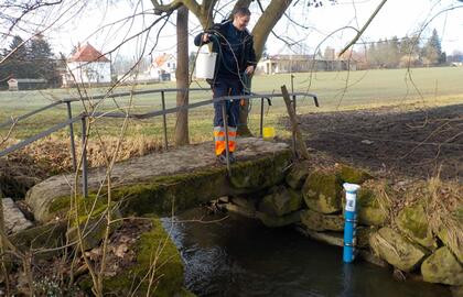 Gemeinsame Probenahme an der Spree, Rosenbach, Ritterbach