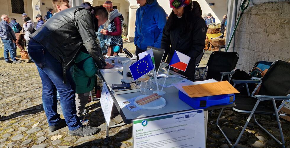 Propagace projektu na slavnostech pro veřejnost Karaseks Naturmarkt v Seifhennersdorfu