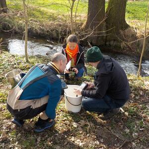 Gemeinsame Probenahme an Wasserläufen  Spree, Rosenbach, Ritterbach #1