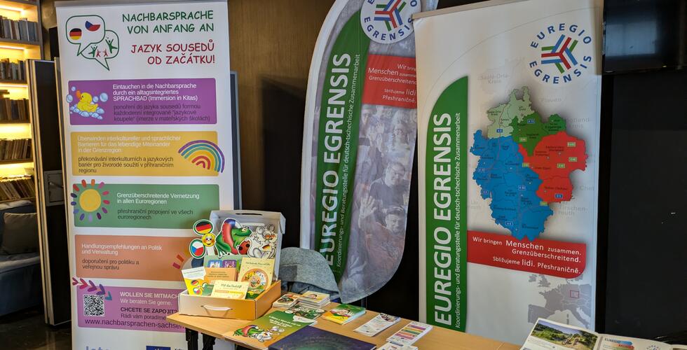2. česko-německé regionální fórum v Liberci: infostánek v rámci roadshow a prezentace během workshopu „Dva jazyky – jeden region“