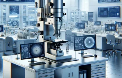 Arbeiten mit einem Elektronenmikroskop