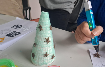 Vánoční dekorace s 3D tiskovým perem