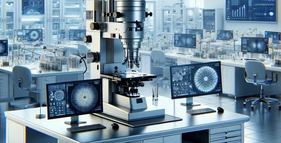 Arbeiten mit einem Elektronenmikroskop