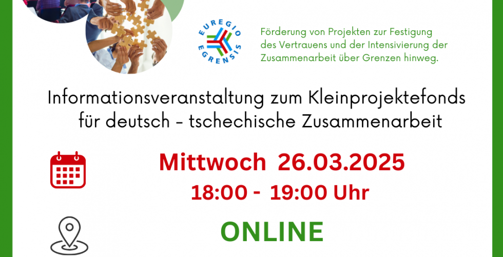 Online-Informationsveranstaltung zur Vorstellung des Kleinprojektefonds der EUREGIO EGRENSIS