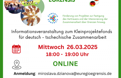 Online-Informationsveranstaltung zur Vorstellung des Kleinprojektefonds der EUREGIO EGRENSIS