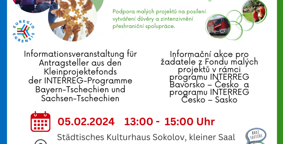 Informační akce pro žadatele z fondu malých projektů programu INTERREG  Česko - Sasko.