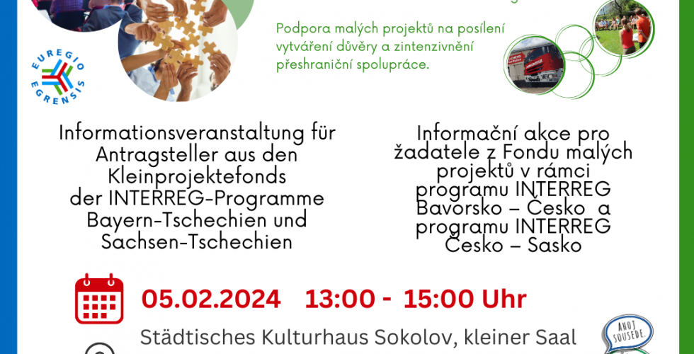 Informationsveranstaltung für Antragsteller aus den Kleinprojektefonds des INTERREG-Programm Sachsen-Tschechien