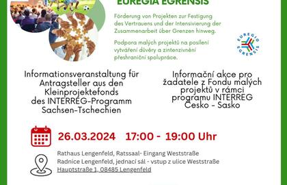 Informationsveranstaltung für Antragsteller aus den Kleinprojektefonds des INTERREG-Programm Sachsen-Tschechien