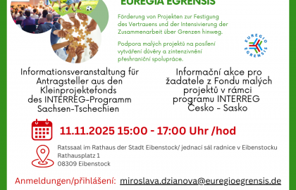 Informationsveranstaltung zum Kleinprojektefonds aus dem INTERREG-Programm Sachsen-Tschechien