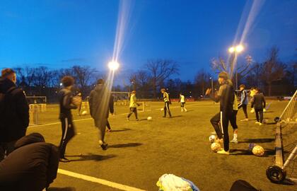 Sledování tréninku týmu U16 Dynamo Dresden