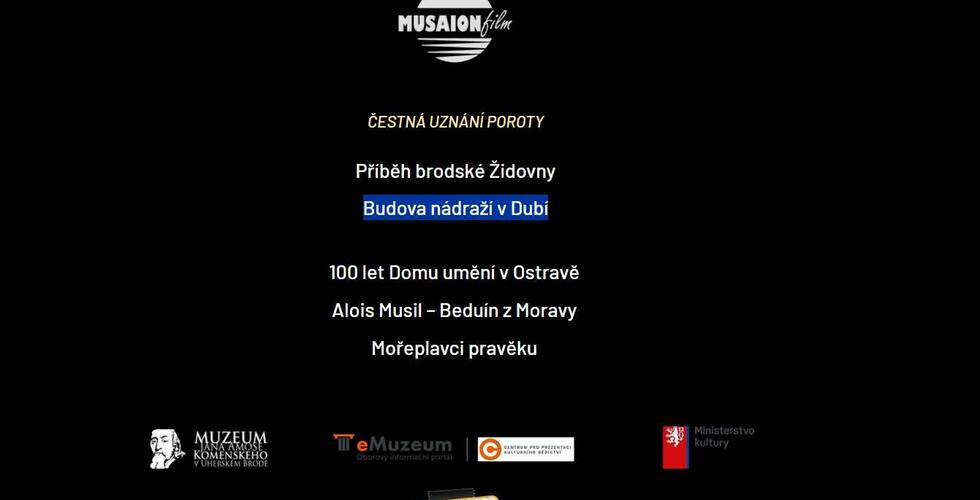 MUSAIONFILM 2026- ČESTNÉ UZNÁNÍ POROTY