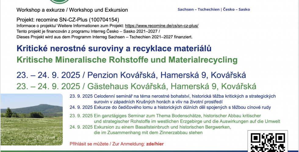 4. seminář „Kritické nerostné suroviny a recyklace materiálů“
