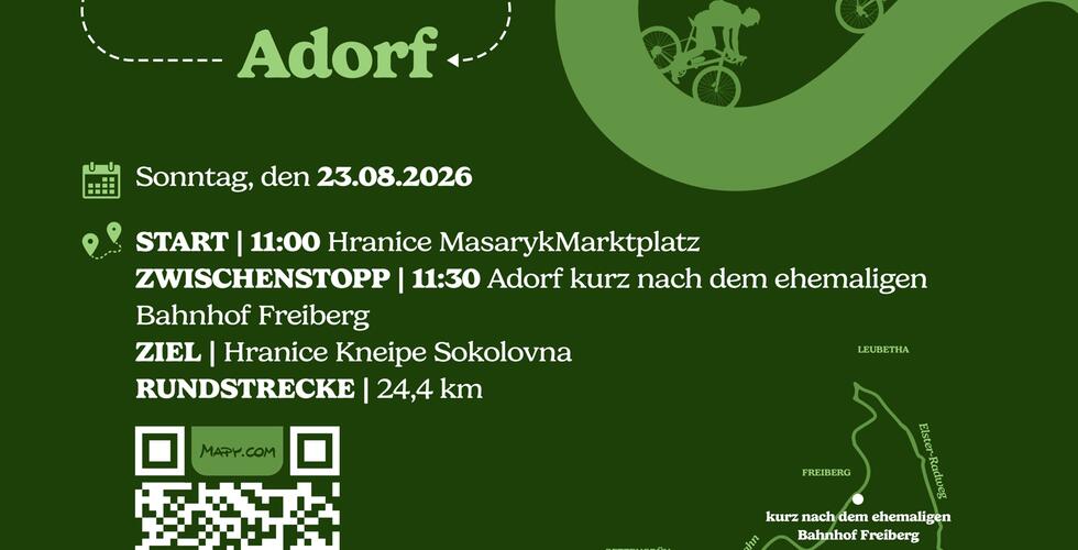 Společný cyklovýlet Hranice - Adorf