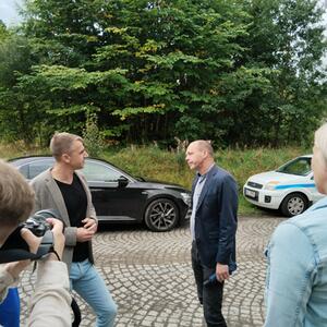 Besuch des Ministers für regionale Entwicklung auf dem Radweg #1
