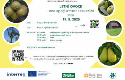 LETNÍ OVOCE - Pomologický seminář s exkurzí do sadu