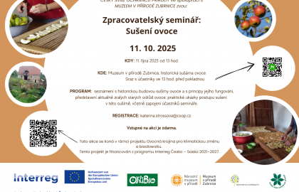 Zpracovatelský seminář Sušení ovoce