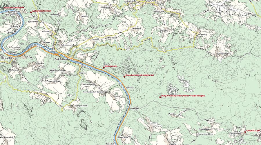 Auswahl von Felsen für Untersuchungen