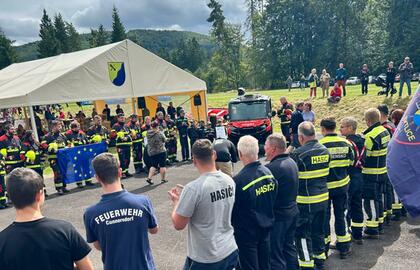 Motivační akce pro veřejnost seznámení s pořizovanou technikou a předvedení práce v praxi