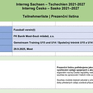 Gemeinsames Training U14 Chemnitz & U15 Baník Most-Souš – 29.09.2025 in Most #1