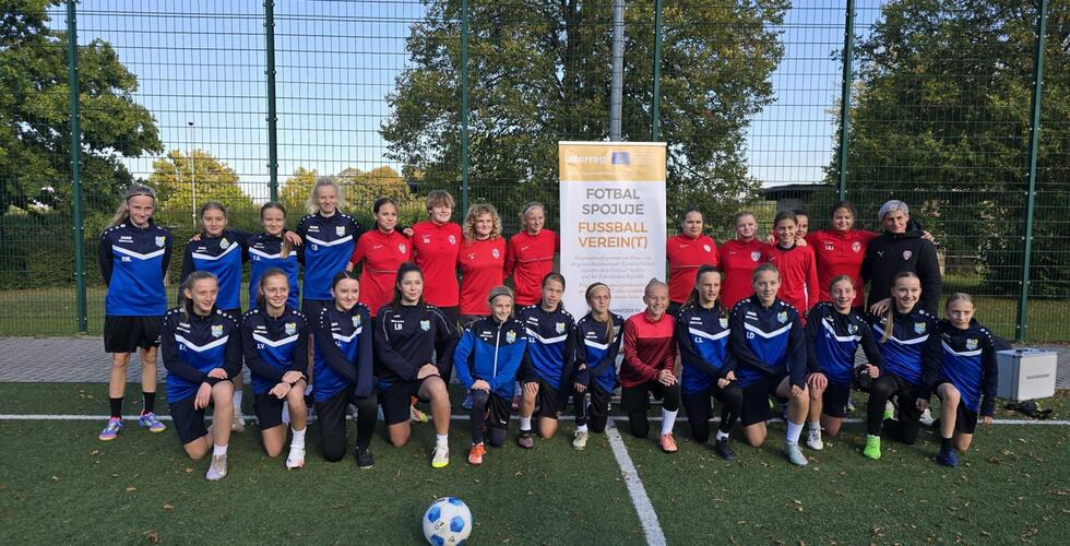 Společný trénink dívek U15 Chemnitzer FC & U15 Baník Most-Souš