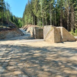 Průběh stavby cyklostezky_německá část / Bauverlauf des Radweges_deutscher Teil